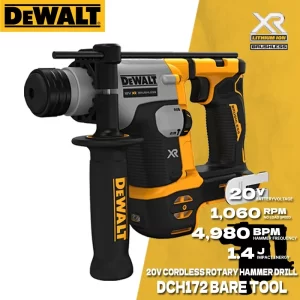 DEWALT Cordless Rotary Hammer DCH172 20V MAX 5/8" Brushless Motor SDS PLUS Power Tools Dewalt Rechargeable Impact Drill